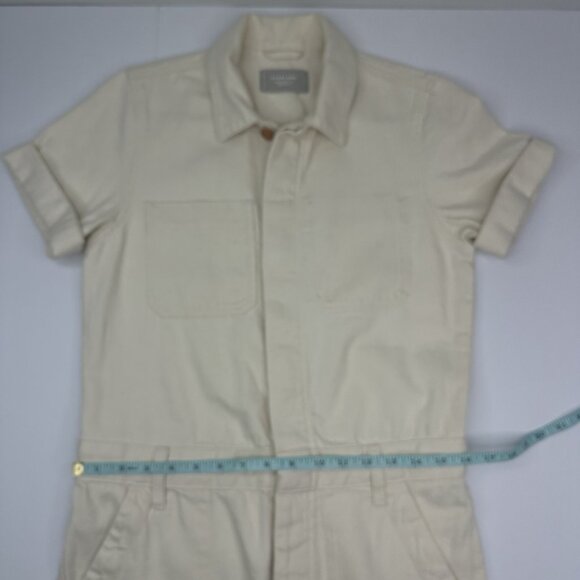 Everlane Women's ECRU The Super Soft Coverall Denim Button Up 0/C35/W36/L26.5 - Picture 6 of 13